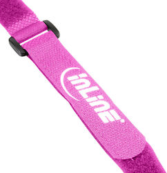 InLine Plastic Cable Ties 200mmx20mm In Pink Colour 10 Pieces