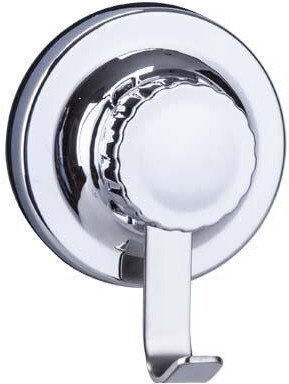 Domoletti Badezimmerhaken & -halter Einzel mit Saugnapf 9x3.8cm Silber