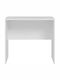 Wooden Desk White with Metal Legs & Adjustable Height 80x50x75cm