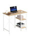 Computer Büro Holz Licht Eiche mit Metallbeinen 90x50x75cm