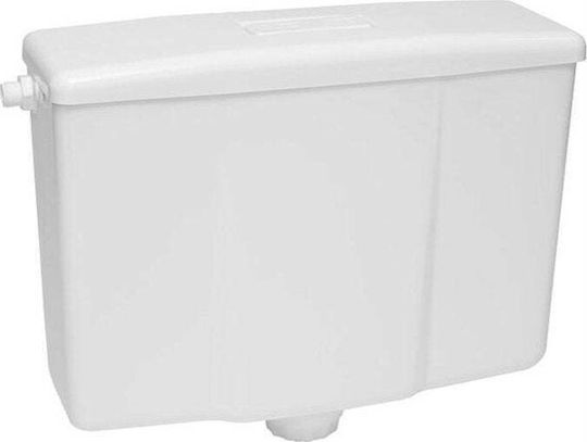 Tycner Wandmontierte Kunststoff-Toilettenspülung Rechteckig Niedriger Druck Weiß