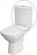 Cersanit Wandmontierte Kunststoff-Toilettenspülung Rechteckig Niedriger Druck Weiß