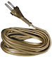 Zamel Netzkabel mit Kabeleigenschaften 2x0.75mm² in Gold Farbe 2m