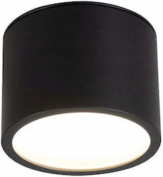 Light Prestige Ceiling Flush Light 8.2cm Black with GX53 Socket
