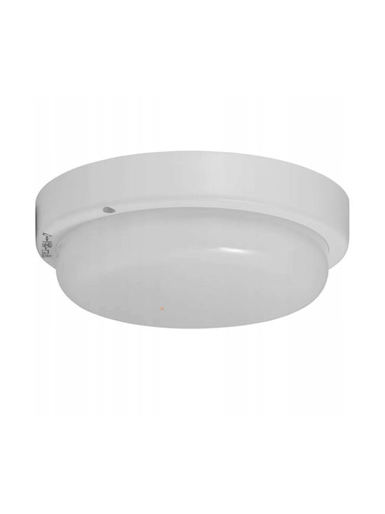 Bemko Deckenleuchte Badezimmer 21cm Weiß mit Integrierter LED