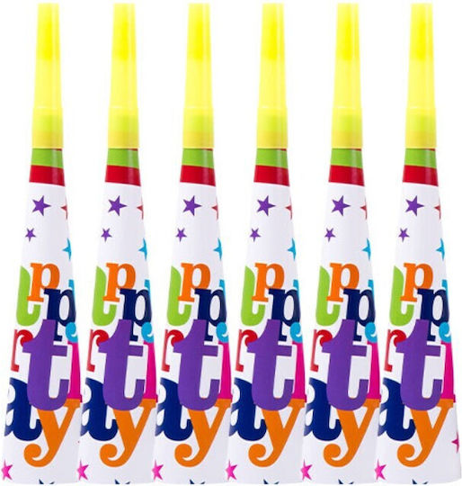 Set 6 Coarne Flippy Happy Birthday Temă Petrecere Ziua de Naștere 18.3x5 Cm Multicolor