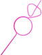 Plastic Straws Flippy Diamond Ring Design Wedding Theme Diameter 0.5 Cm Pink White