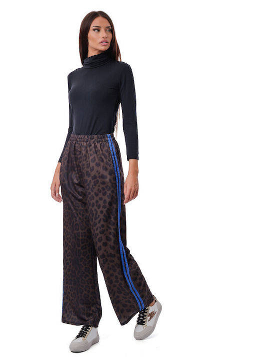 Silia D Damen Hosen Mit Animal Print Streifen