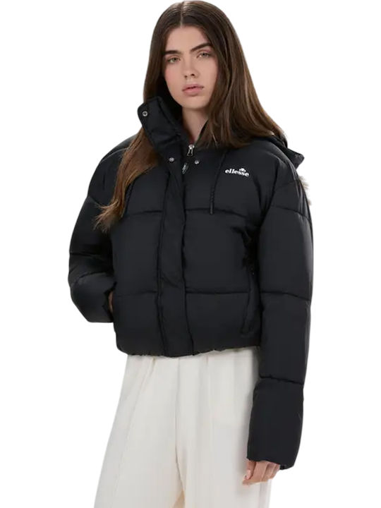 Women's Black Puffer Jacket for Winter