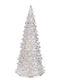 Beleuchtetes Weihnachtsdekorationen mit Glasbaum Silber