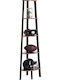 Eck Bücherregal Braun Farbe 32.5x32.5x159cm