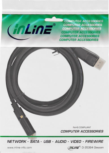 InLine 17117 Кабел DisplayPort мъжки - DVI мъжки 0.3m Черен