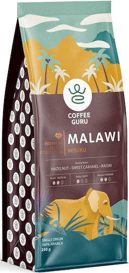CoffeeGuru Coffee Espresso Arabica Malawi Caramel Grains 250gr
