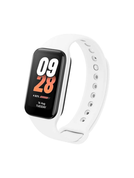 Fixed Silicone Sporty Strap Xiaomi Smart Band 8 Active 9 Active White