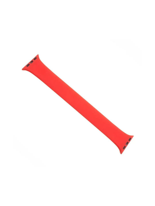 Fixed Silicone Strap Ελαστικό Λουράκι Σιλικόνης Apple Watch 42 44 45 46 49mm Μέγεθος Xs Κόκκινο