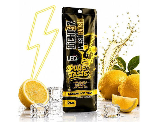 Mesh Flash Vape Ηλεκτρονικό Τσιγάρο μιας Χρήσης 1200 Εισπνοών Lemon χωρίς Νικοτίνη 2ml με CBD Κίτρινο