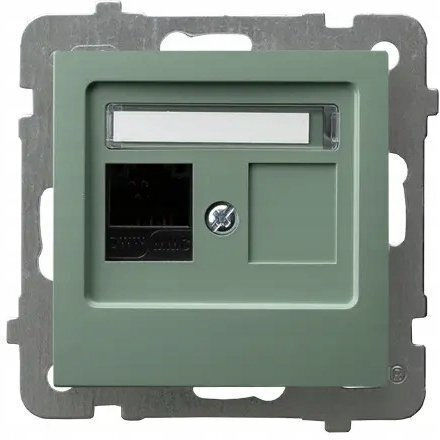 Ospel Einzeln Netzwerksteckdose RJ45 Typ Cat5e in Grün Farbe GPK-1G K m 84