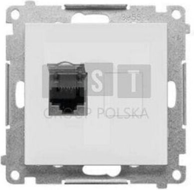 Kontakt-Simon Единичен Механизъм за Мрежова Розетка RJ45 Тип Cat6 в Сив Цвят T61E.01/114