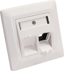 InLine Single Network Socket RJ45 with Frame in White Colour InLine Single Network Socket RJ45 with Frame in White Colour