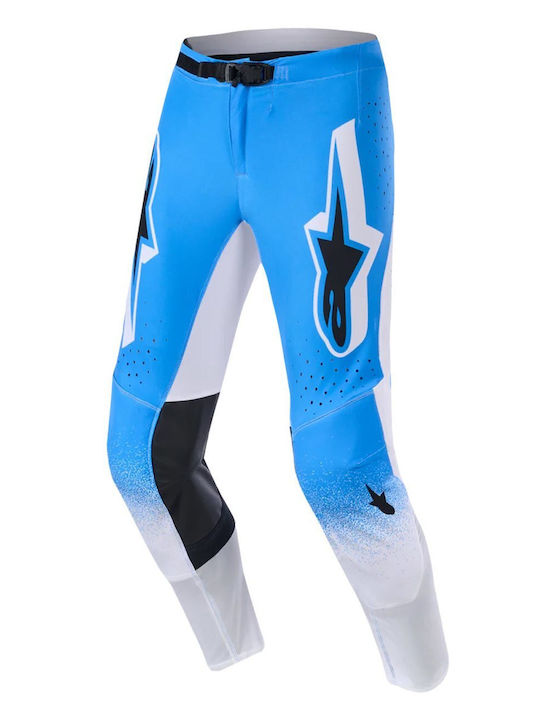 Alpinestars Supertech Scenz Sommer Herren Reithosen Motocross Blau/Weiß