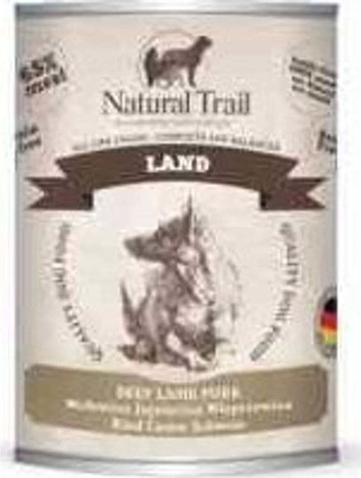 Natural Trail Nasses Hundefutter Dose mit Rindfleisch, Lamm, Schweinefleisch, Fleisch und Gemüse 800g