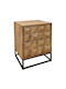Nachttisch Santory Holz Mit Metallbeinen Schwarz 42x37x55cm EΑ731
