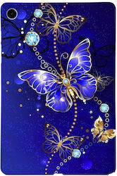 Silikon Hülle Blau Butterfly Samsung Galaxy Tab A9+/Tab A11+ Silikon Hülle Blau Butterfly Samsung Galaxy Tab A9+/Tab A11+