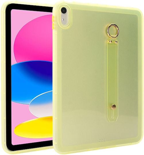 Silikon Hülle Armband Handgelenk Halbdurchsichtig Gelb Apple iPad 10,9" (2022) / iPad 11" (2025)