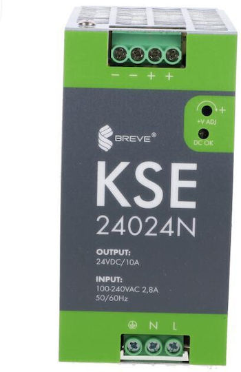 Breve Τροφοδοτικό Ράγας με Ισχύ 240W 10A