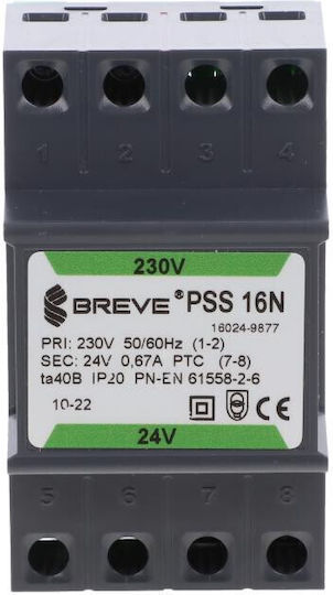 Breve DIN-Schienen-Stromversorgung mit Ausgang 230V 0,67A