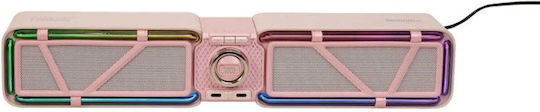 D-Base Wireless Computer Speakers 2.0 with Bluetooth Pink