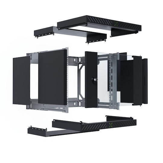 EFB Επιτοίχια Καμπίνα Rack 9U Μαύρο WGX-0906TS.G1