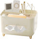 Napkin Holder Flippy Multifunctional Box Minimalist Design Abs Personal Items Holder Office 21x15x13 Cm Cream