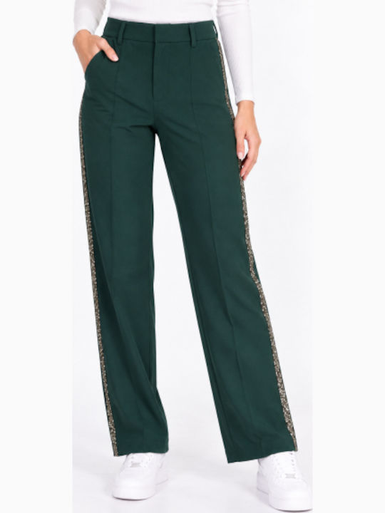 Women's Fabric Trousers in Regular Fit Green WL-11577AP-27JA-PRAS