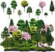 Set 30 de Copăcei Miniaturali Modele Diorame Vegetație Artificială Modelism Feroviar Arhitectură Peisagistică Lucrări Școlare Jucării Wargame