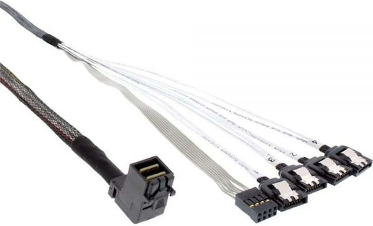 InLine Mini SAS - Mini SAS 100cm Γκρι 27631B