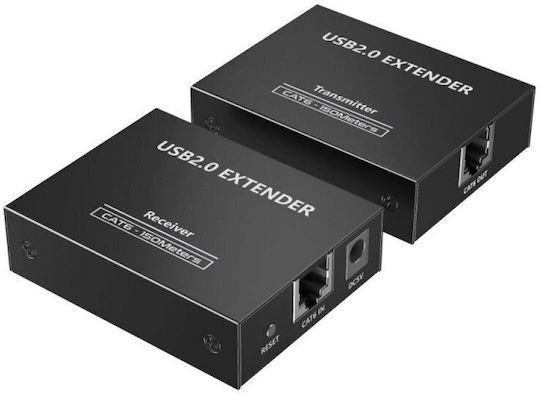 PremiumCord Захранващ Кабел PremiumCord 4-портов USB 2.0 Удължител Over Cat5 Cat5e Cat6 До 150m