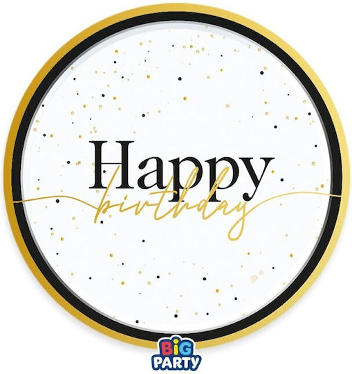 Плочи За Храна 22см Happy Birthday 6 Бройки