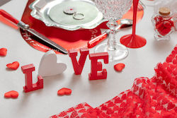 Decorative Wooden Letters Love Red 23.5 X 2 X 8 Cm