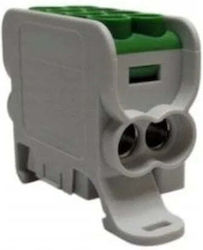 Morek Hlak25 Mag Μπλοκ Διανομής 1p Πράσινο 2xal/cu 25mm+16mm 1000vac/1500vdc Mag1251g00