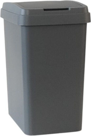 Viomes Coș de Gunoi Plastic cu Capac Oscilant 9lt Gri