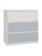 Chest of Drawers Wooden Malwa White 70x40x75 cm