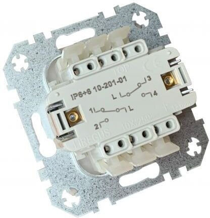 Schneider Electric Comutator de Perete Rezistent la Apă Încastrat Dublu Fără Ramă Aller Retour Gri