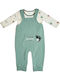 Kids Set With Dungarees Winter 2 Pieces Green 00470975MENTA