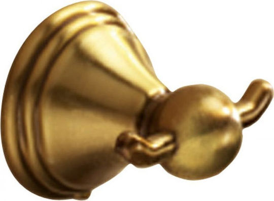 Doppelter Badezimmerhaken mit Schrauben Braune