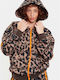 Women's Hooded Sweatshirt Cardigan Brown