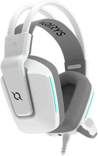 Aqirys Alya Over Ear Гейминг Слушалки с Свързаност 2x3,5 мм / 3,5 мм / USB Бели за Nintendo Switch / PC / XBOX
