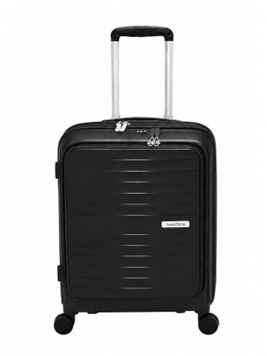 Nautica Valiză de Călătorie de Cabină Dura Neagră cu 4 Roți Înălțime 55cm