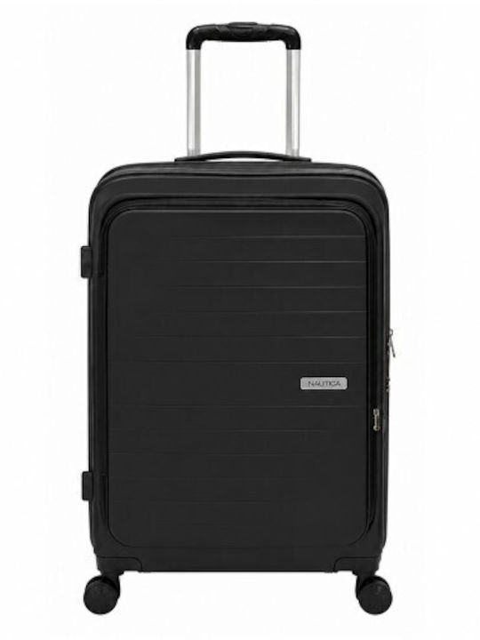 Nautica Valiză De Călătorie Medie Dură Neagră Cu 4 Roți Înălțime 65 Cm