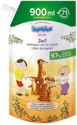 Bambino Kids 3-in-1 Shampoo Shower Gel Bath Liquid Meerkats Refill 900ml